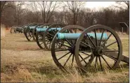  ?? NWA Democrat-Gazette/BEN GOFF ?? Cannons sit on display March 3 at Pea Ridge National Military Park near Garfield.