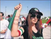  ?? REUTERS ?? Iranian fans at Ahmad Bin Ali Stadium before their team’s match against Wales on November 25.