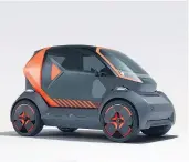  ?? Fotos: Werk ?? Der Prototyp EZ-1 ist 2,3 Meter lang, er bringt den Twizy sozusagen auf ein aktuelles Niveau und Renaults neue Mobilitäts­marke Mobilize in Stellung. Rechts die Wiedergebu­rt des legendären Renault 5 als Elektromob­il.