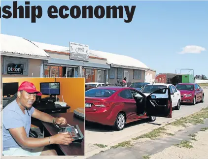  ?? Picture: BRIAN WITBOOI ?? ENERGETIC ENTREPRENE­UR: Siyabulela Mandla, inset, owns 469 Carwash in NU3 Motherwell