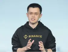  ?? Bloomberg ?? Zhao Changpeng, chief executive of Binance. Users of Binance complained online that their accounts were hacked