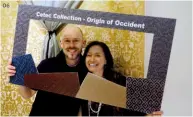  ??  ?? 06 01 & 04 Swatches of the Caya and Louis fabrics from the Origin of Occident collection. 02, 03 & 05 Cushions and upholstery in Cetec fabrics. 06 Cetec's Creative Director Pascal Walter and Managing Director Winnie Wong at the launch of the collection.