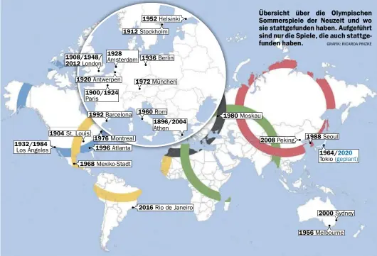  ?? GRAFIK: RICARDA PINZKE ?? London
Paris
Montreal Atlanta
München
Peking
Tokio (geplant)