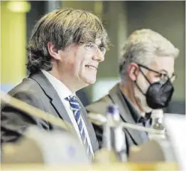  ?? Olivier Hoslet / Efe / EPA ?? Carles Puigdemont, durant una conferènci­a de premsa a Brussel·les.