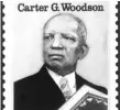  ?? SUN-TIMES ARCHIVES ?? A design of the Carter G. Woodson stamp. Woodson establishe­d the first Negro History Week in 1926.
