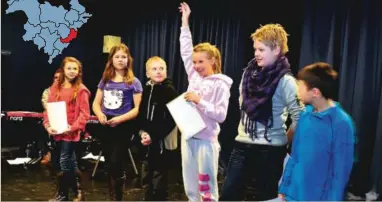  ??  ?? AUDITION I 2011: Caroline Kristianse­n, Eloise Moltemyr, Marius Langemyr, Emma Marie Westersund Knutsen fikk rollen som Klatremus, og Eirik Landås Jørgensen fikk rollen som Morten skogmus, mens Alexander Hertzberg Andersen ble Brumlemann da Klatremus...