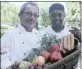  ??  ?? FOODFELLAS: Chefs Markus Banziger and Gavin Munro jr get ready for a feast a French-inspired cooking.