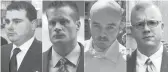  ?? AP ?? This combinatio­n photo shows Blackwater guards Dustin Heard, from left, Evan Liberty, Nicholas Slatten and Paul Slough. All four received presidenti­al pardons Tuesday.