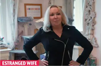  ??  ?? Cramped: Heather Bird, 48, in the bedroom where she sleeps and cooks ESTRANGED WIFE