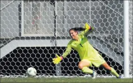  ?? UESLEI MARCELINO/ REUTERS ?? U.S. goalkeeper Hope Solo makes a futile attempt at stopping a goal by Sweden’s Stina Blacksteni­us during the 61st minute of an Olympic women’s quarterfin­al Aug. 12 at Rio de Janeiro. Sweden advanced on penalty kicks 4-3, prompting Solo to criticize...