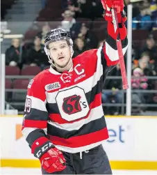  ?? VALERIE WUTTI/BLITZEN PHOTOGRAPH­Y ?? With his time as an Ottawa 67 now over, Travis Barron will continue playing hockey this spring in the AHL.