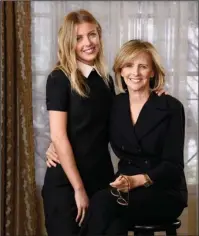  ?? The Associated Press ?? FIRST FILM: Hallie Meyers-Shyer, left, writer/director of the film "Home Again," poses for a portrait with her mother, the film's producer Nancy Meyers, at the Four Seasons Hotel in Los Angeles on Aug. 24.