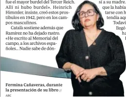  ?? ABC // ?? Fermina Cañaveras, durante la presentaci­ón de su libro