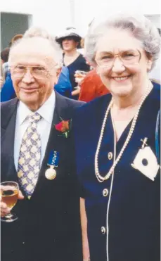  ??  ?? The funeral for Marion Ireland, pictured with husband Ron in 1997, was held on Wednesday.