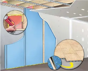  ?? STEPHEN HUTCHINGS ?? This mould-resistant basement wall strategy generates greater indoor air quality throughout the house.