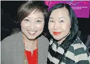  ??  ?? Fairchild TV’s Eileen Fong and Anson Realty’s Grace Kwok took in the gala festivitie­s at the Fairmont Waterfront Hotel.