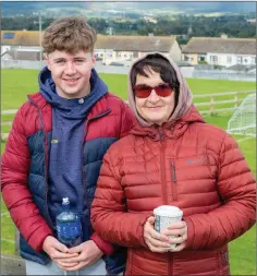  ??  ?? Cormac and Bernie Redmond at Shamrock Park in Rathnew.