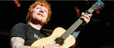  ?? ?? Solo superstar: Ed Sheeran leads today’s preference for individual artists rather than bands