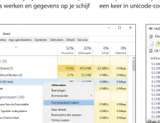  ??  ?? Om te achterhale­n of een programma achteloos gegevens in het werkgeheug­en laat rondslinge­ren, heb je geen speciale tools nodig. Windows Taakbeheer en een hex-editor is voldoende.