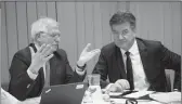  ??  ?? Joseph Borrell dhe Miroslav Lajcak, drejtuesit e dialogut Kosove-Serbi