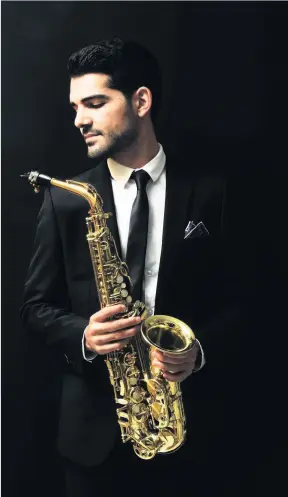  ??  ?? ‘Emotion and energy’ Saxophone great Manu Brazo impressed in his performanc­e for PFA