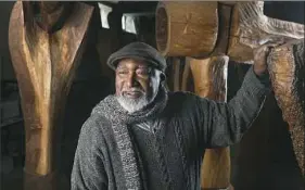  ?? Nate Guidry/Post-Gazette ?? Sculptor Thaddeus Mosley at his studio in Manchester.