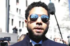  ?? — Reuters file photo ?? Smollett leaves court after charges against him were dropped last month.