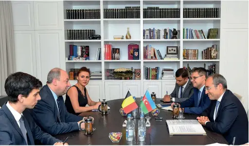  ??  ?? Meeting with Mr. Mikayil Jabbarov, Minister of Taxes of Azerbaijan. Image:Ministry of Taxes of Azerbajan