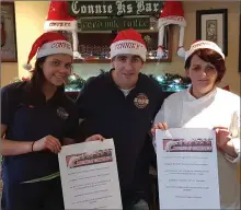  ??  ?? Connie K staff pictured as they get ready to offer free dinners to those who are struggling this Christmas.