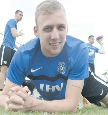  ?? Photo: Ronald Kumar ?? Estonia football striker Mihkel Ainsalu during training at Fiji FA ground in Suva on November 17, 2017.