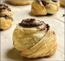  ?? (Arkansas Democrat-Gazette/Kelly Brant) ?? Tahini Cinnamon Swirls can be made with plain or chocolate tahini.
