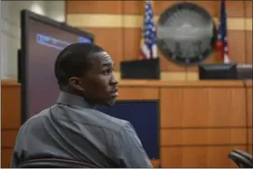  ?? ERIC BONZAR — THE MORNING JOURNAL ?? Devonte A. Randleman, 24, of Elyria, appears in Lorain County Common Pleas Judge Christophe­r R. Rothgery’s courtroom for opening statements July 10. Randleman is on trial for the alleged August 2016 murder of Stephen Antonio Dukes outside of his...