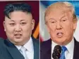  ?? Fotos: afp ?? Diese beiden streiten sich gerade: Nord koreas Machthaber Kim Jong Un (links) und US Präsident Donald Trump. Sie drohen, das jeweilige Land des anderen anzugreife­n.