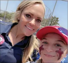  ?? ?? Chloe Meyers was stoked after meeting her softball idol, Jennie Finch.