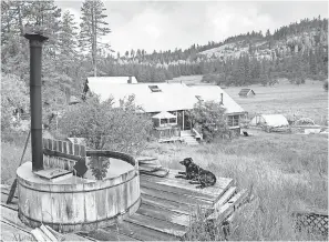  ?? DAVE BALDWIN ?? During cooler months, guests at Willow-Witt Ranch in Ashland, Oregon, can warm up with a relaxing soak in the wood-heated outdoor hot tub.