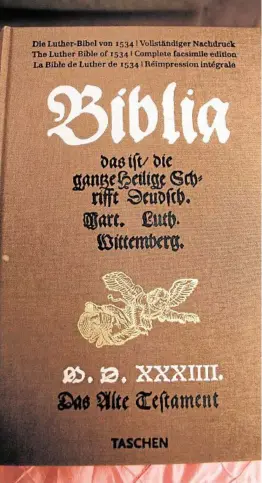  ??  ?? The Luther Bible is a German language Bible translatio­n from Hebrew and ancient Greek by Martin Luther.