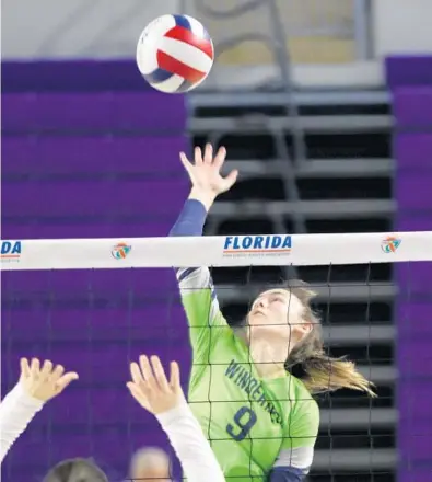  ?? BILL SIMMONS/MAIN LIGHT EVENTS ?? Windermere senior Ana Bleeker earns Orlando Sentinel’s fall 2021 All-Area girls volleyball player of the year honors.