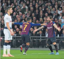  ?? FOTO: PEP MORATA ?? Coutinho abrió el marcador el miércoles ante el Tottenham