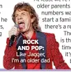  ?? ?? Like Jagger, I’m an older dad