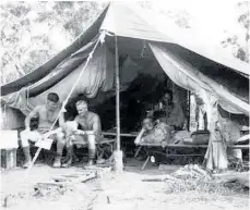  ?? ?? Living conditions for the 29th Battalion in the Solomons.