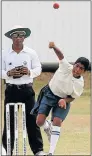  ?? Picture: BRIAN WITBOOI ?? TALENT DEVELOPMEN­T: Gelvandale’s Tyricque Burger sends down a delivery against Grey during a CSA Hubs match at the Gelvandale cricket fields at the weekend