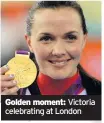  ??  ?? Golden moment: Victoria celebratin­g at London