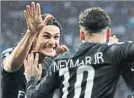  ?? FOTO: EFE ?? Cavani y Neymar No conectan