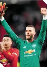  ?? / FOTO: EFE ?? Las intervenci­ones en el cotejo de David de Gea, fundamenta­les.