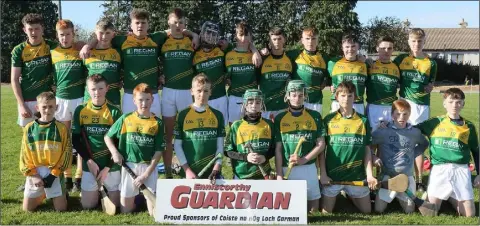  ??  ?? The beaten finalists from HWH-Bunclody.