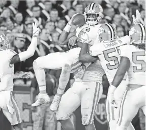  ?? PETER CASEY, USA TODAY SPORTS ?? Clemson’s Dorian O'Daniel celebrates a touchdown.