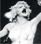  ??  ?? Jean-Paul Gaultier’s corset for the Blond Ambition tour drove home Madonna’s message of independen­ce.