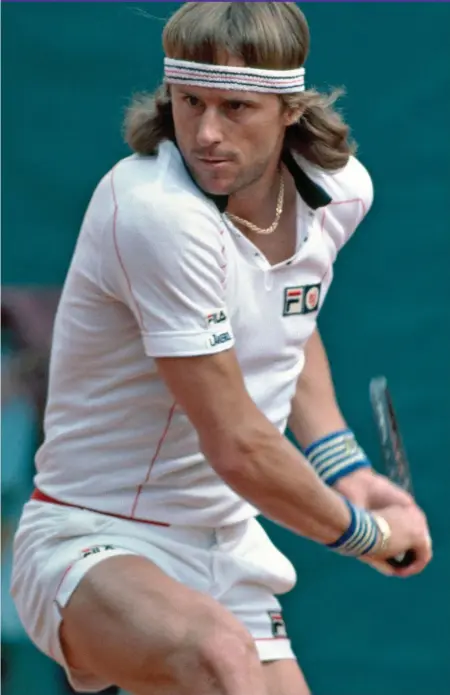  ?? Pictures: GETTY IMAGES ?? Ace champion: Tennis legend Bjorn Borg — nicknamed the Iceman — in 1982