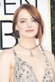  ??  ?? In the best actress race, Emma Stone (‘La La Land’) is expected to vie for an Oscar opposite Natalie Portman (‘Jackie’).