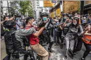  ?? LAM YIK FEI / NEW YORK TIMES ?? Protests swelled in Hong Kong after Beijing announced last week it would impose national security laws democracy advocates fear would target dissent.